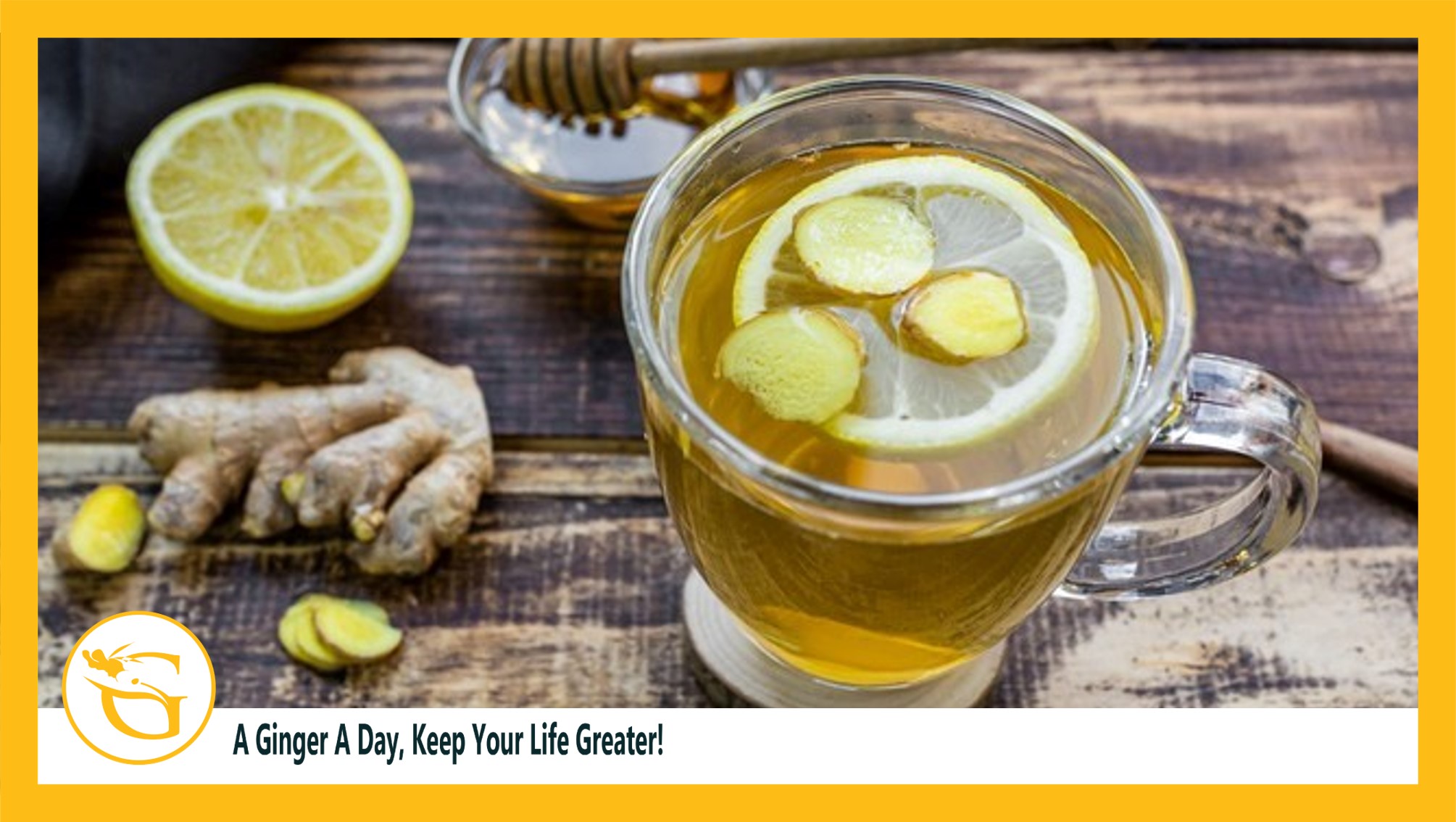 Clear glass mug filled with water and fresh ginger slices