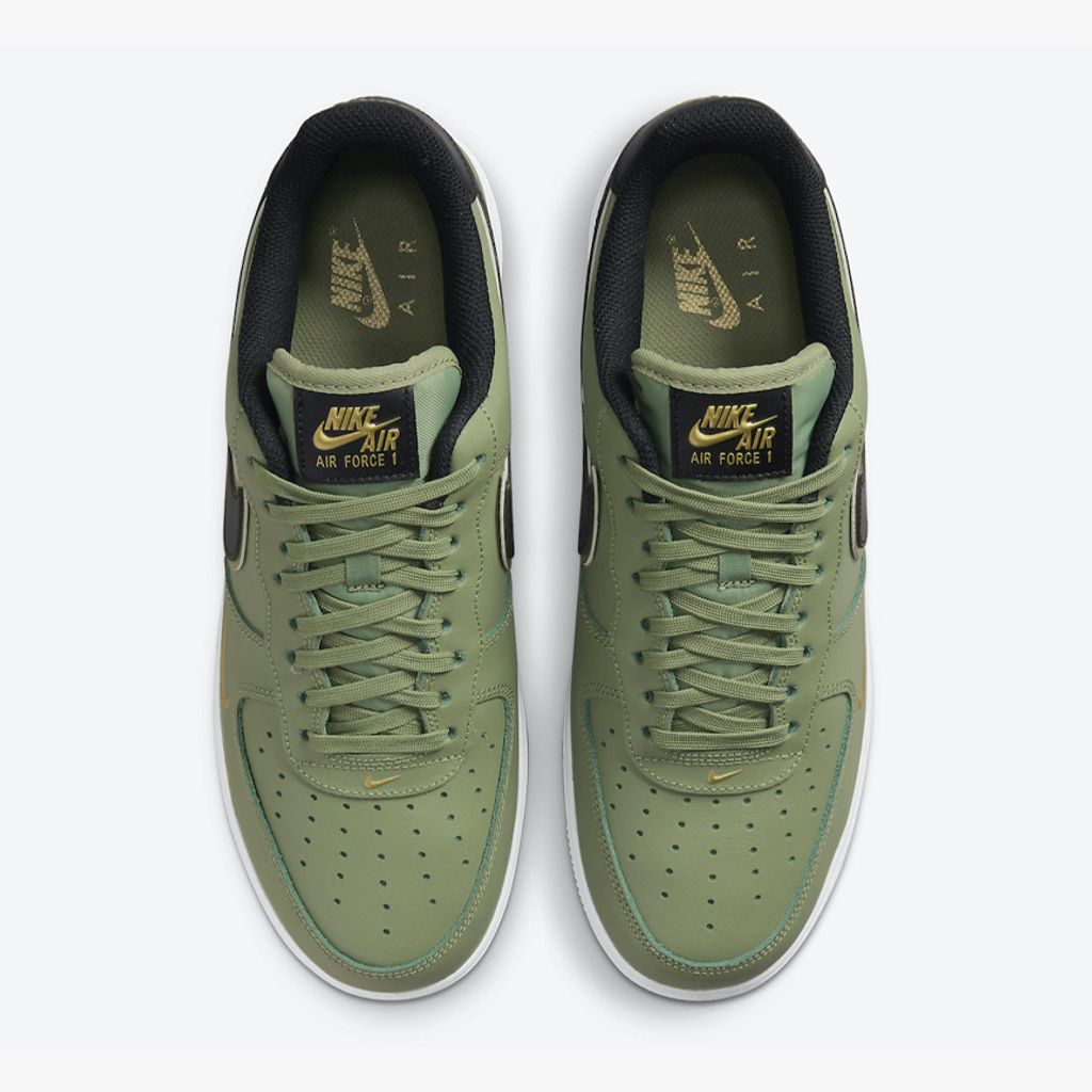 HOT Authentic - Nike Air Force 1 Low '07 LV8 Double Swoosh Olive Gold Black  - USALast