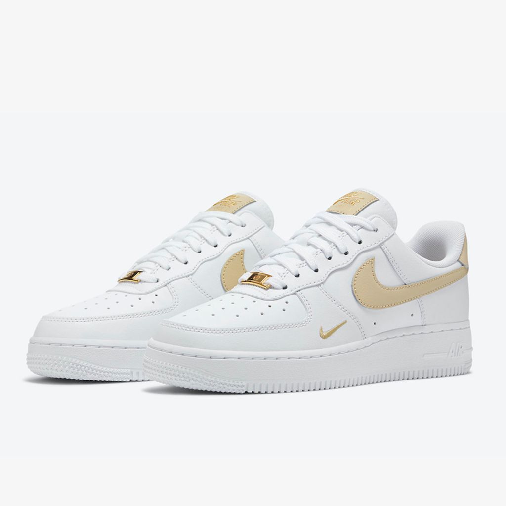 white and beige air force 1