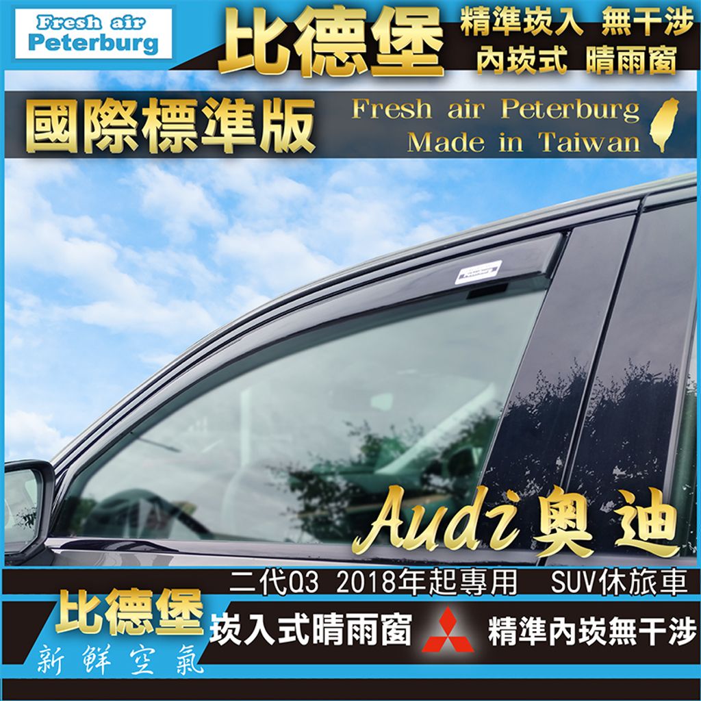 AUDI奧迪_二代Q3 2018年起專用  SUV休旅車-裝飾框快速模板-四格_工作區域 1