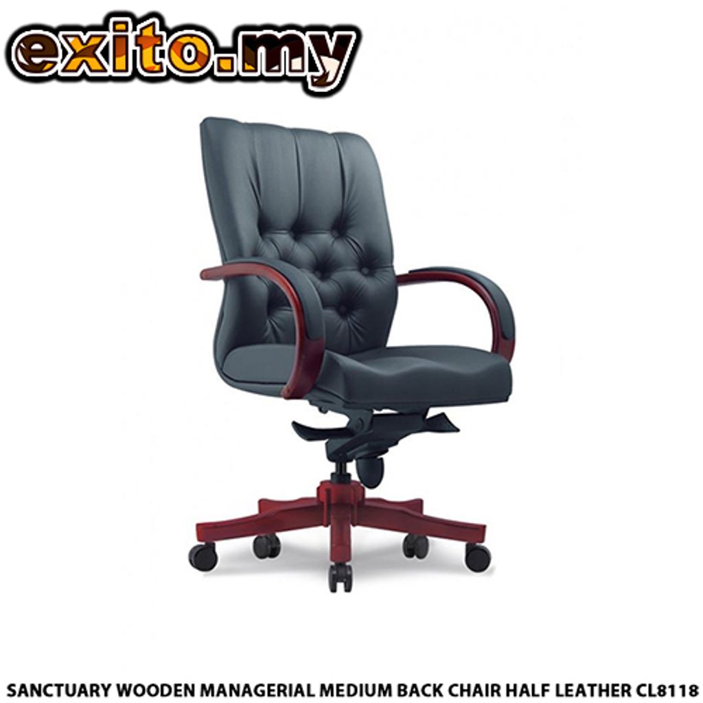 SANCTUARY WOODEN MANAGERIAL MEDIUM BACK CHAIR HALF LEATHER CL8118.jpg