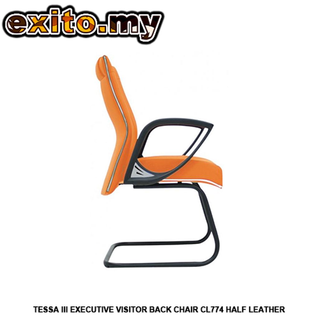 TESSA III EXECUTIVE VISITOR BACK CHAIR CL774 HALF LEATHER