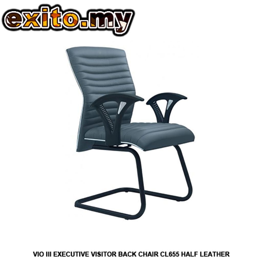 VIO III EXECUTIVE VISITOR BACK CHAIR CL655 HALF LEATHER
