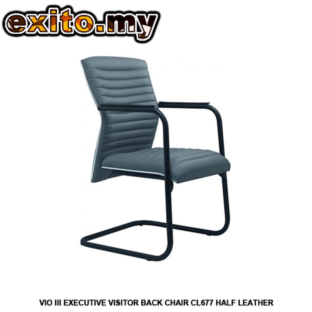 VIO III EXECUTIVE VISITOR BACK CHAIR CL677 HALF LEATHER
