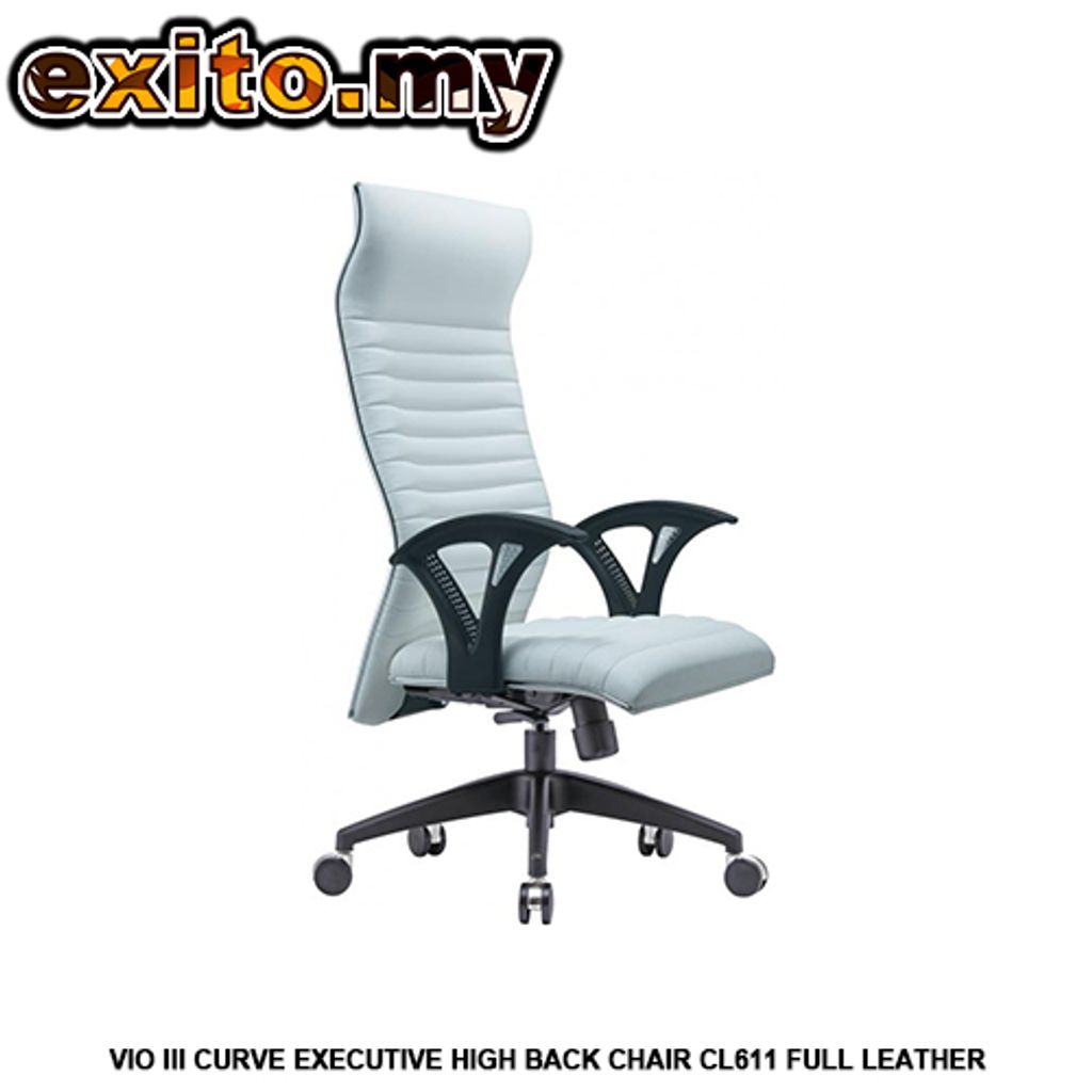 VIO III CURVE EXECUTIVE HIGH BACK CHAIR CL611 FULL LEATHER