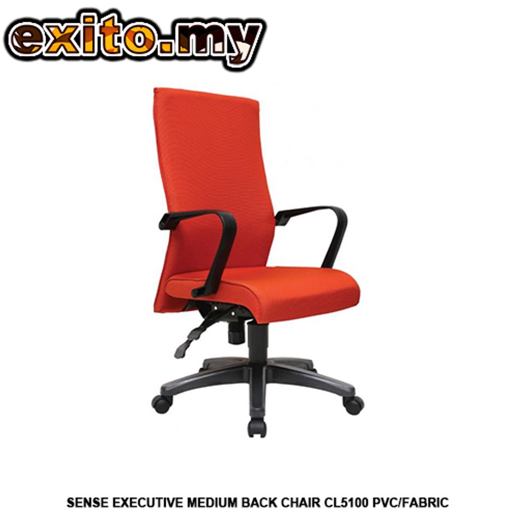 SENSE EXECUTIVE MEDIUM BACK CHAIR CL5100 PVC-FABRIC