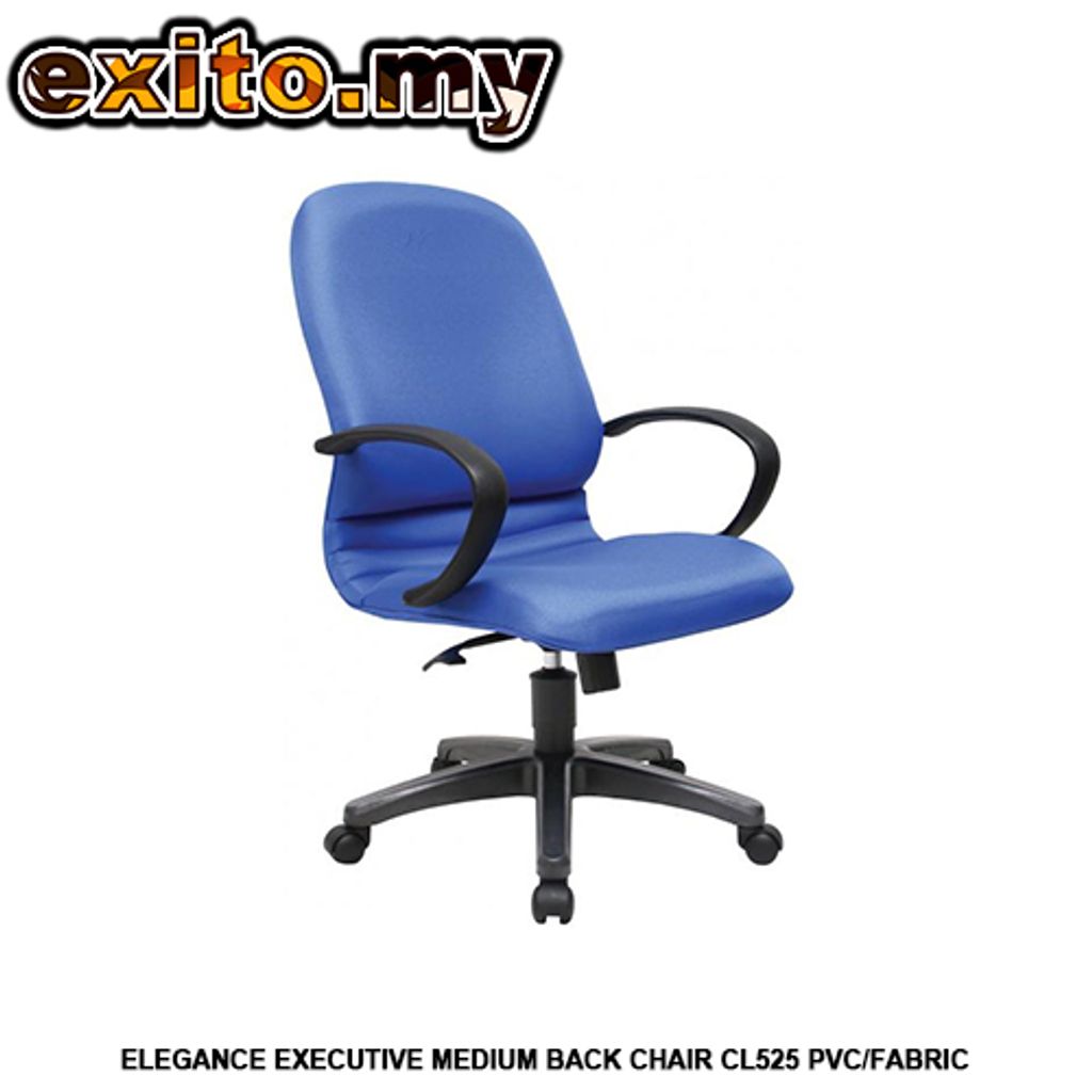 ELEGANCE EXECUTIVE MEDIUM BACK CHAIR CL525 PVC-FABRIC
