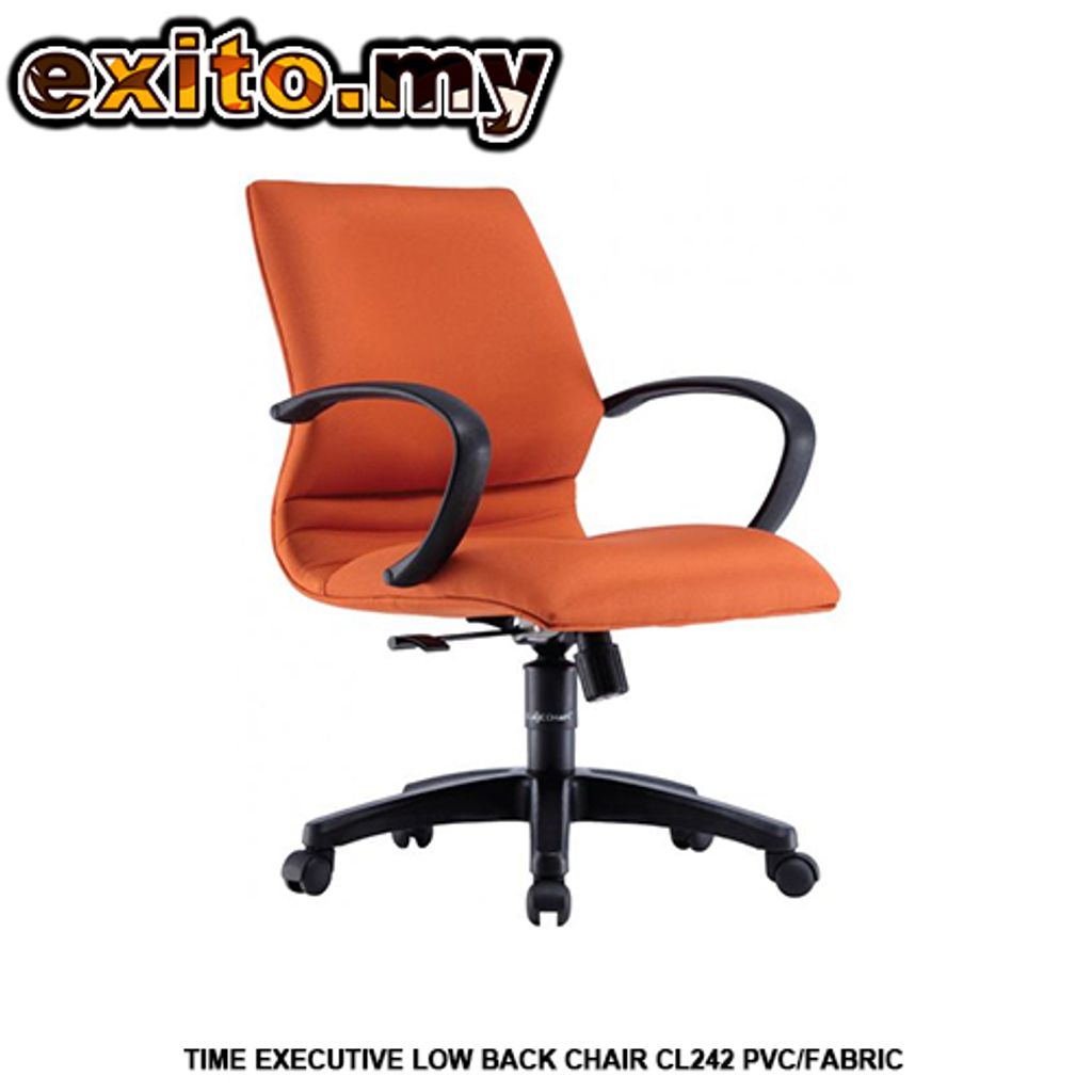 TIME EXECUTIVE LOW BACK CHAIR CL242 PVC-FABRIC