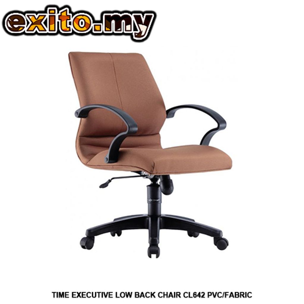 TIME EXECUTIVE LOW BACK CHAIR CL642 PVC-FABRIC