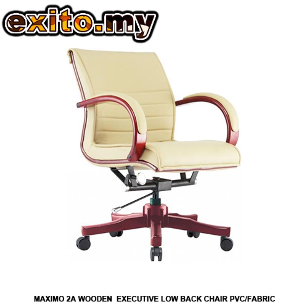 MAXIMO 2A WOODEN  EXECUTIVE LOW BACK CHAIR PVC-FABRIC.jpg