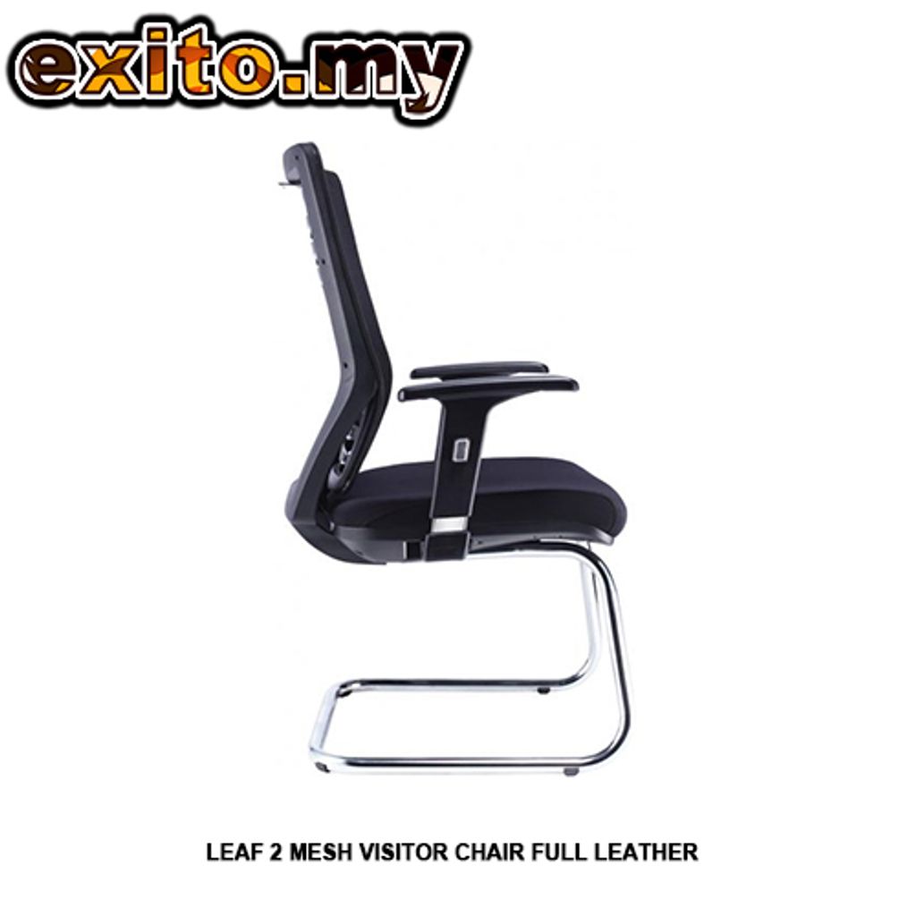 LEAF 2 MESH VISITOR CHAIR FULL LEATHER
