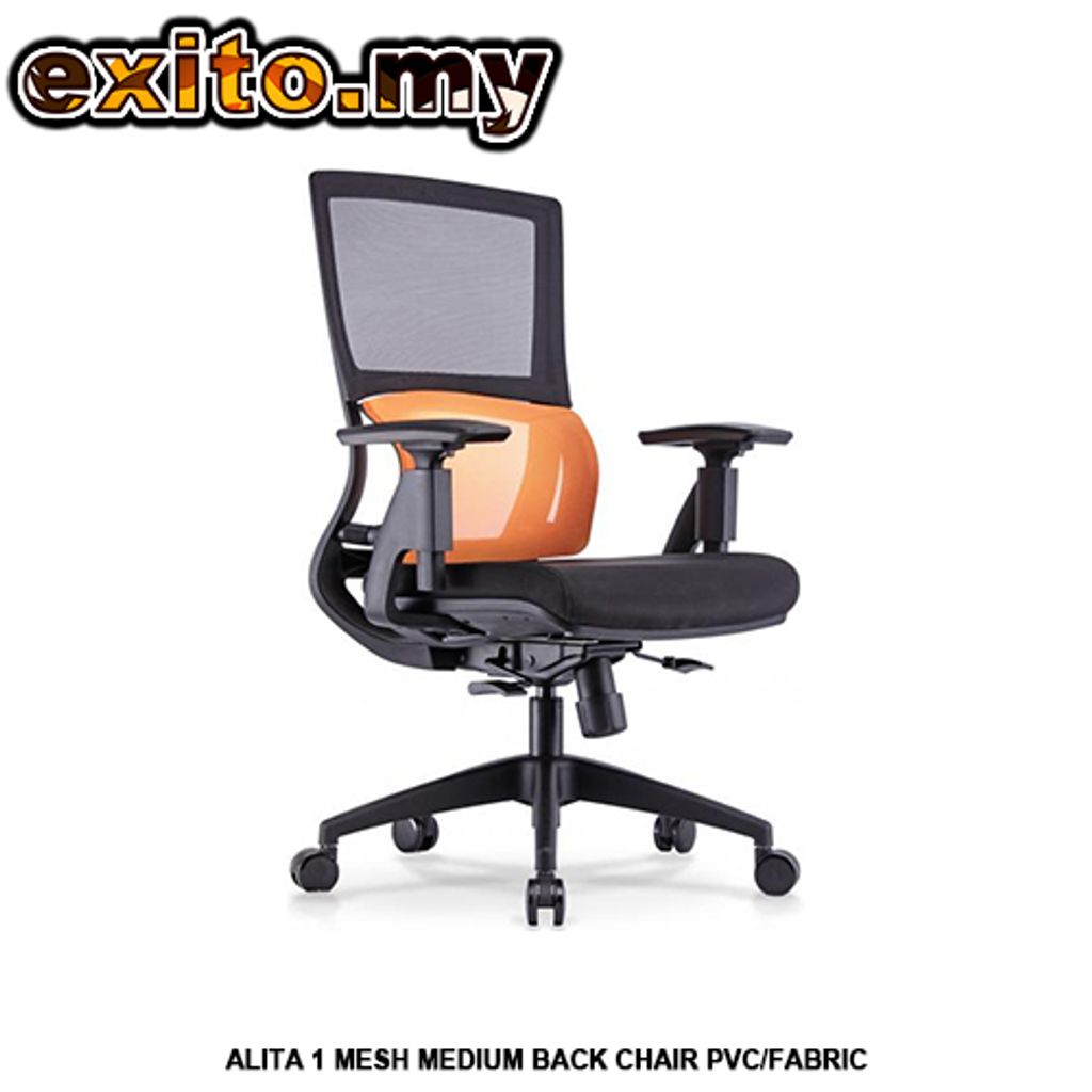 ALITA 1 MESH MEDIUM BACK CHAIR PVC-FABRIC
