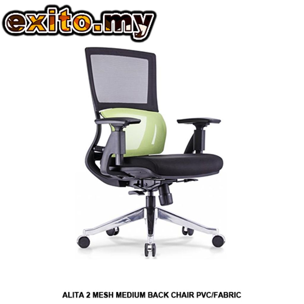 ALITA 2 MESH MEDIUM BACK CHAIR PVC-FABRIC