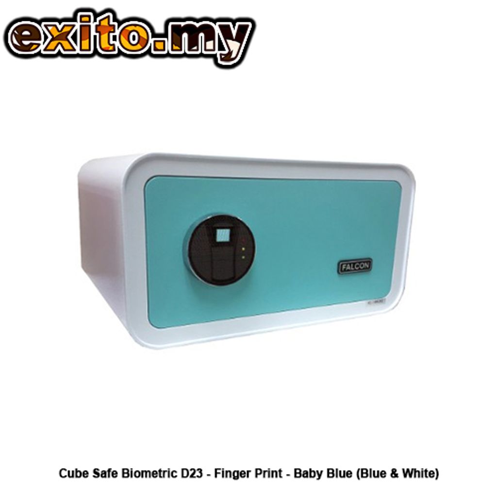 Cube Safe Biometric D23 - Finger Print - Baby Blue (Blue & White)