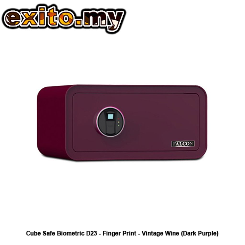 Cube Safe Biometric D23 - Finger Print - Vintage Wine (Dark Purple)