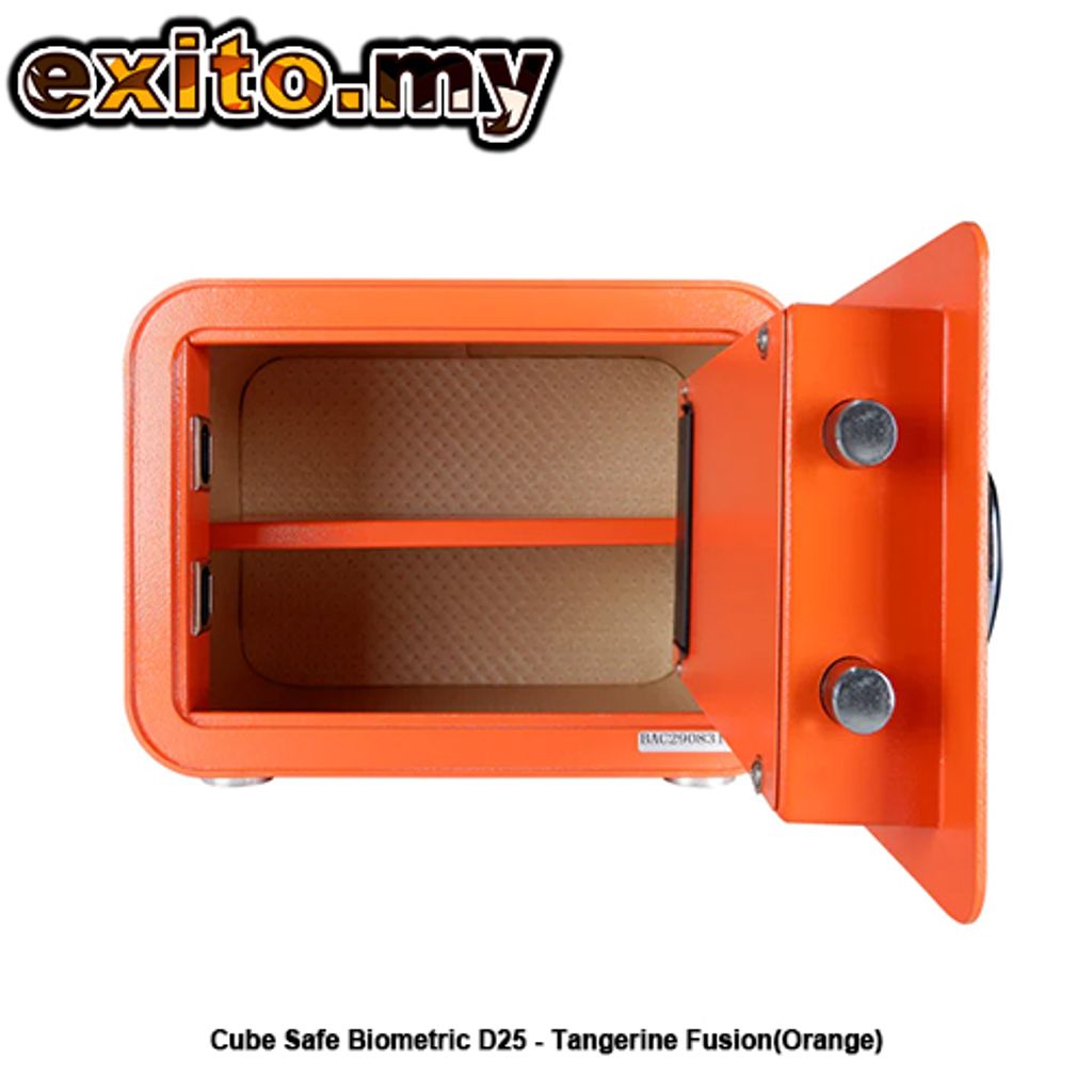 Cube Safe Biometric D25 - Tangerine Fusion(Orange) 2