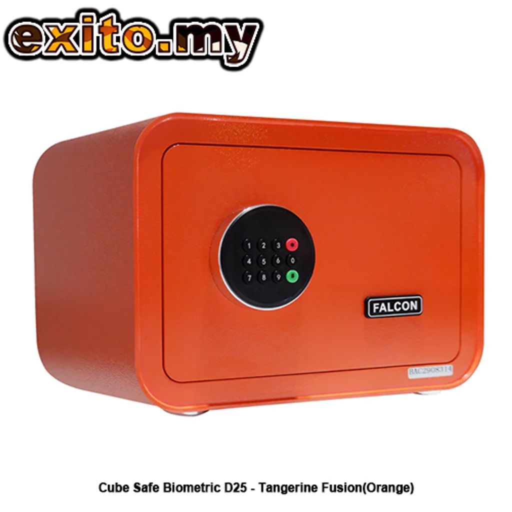 Cube Safe Biometric D25 - Tangerine Fusion(Orange) 1