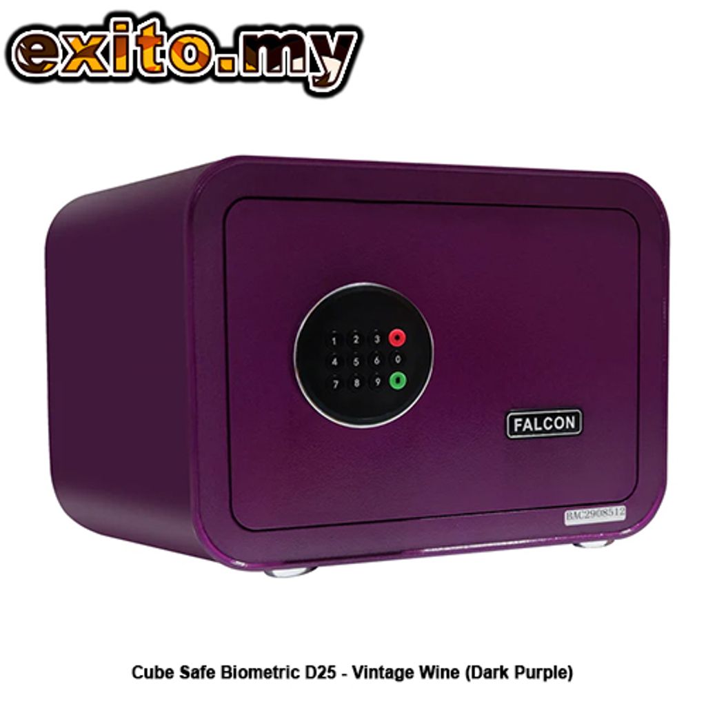 Cube Safe Biometric D25 - Vintage Wine (Dark Purple) 1