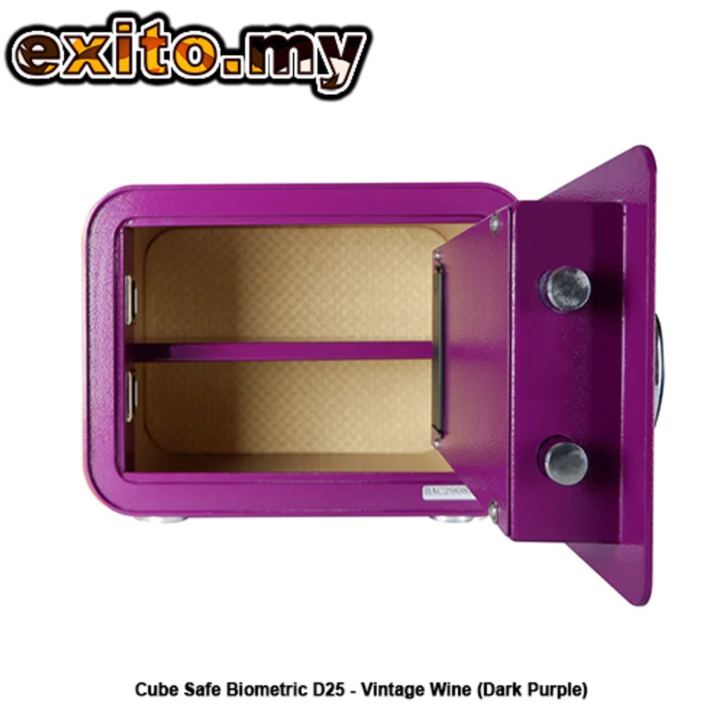 Cube Safe Biometric D25 - Vintage Wine (Dark Purple) 2