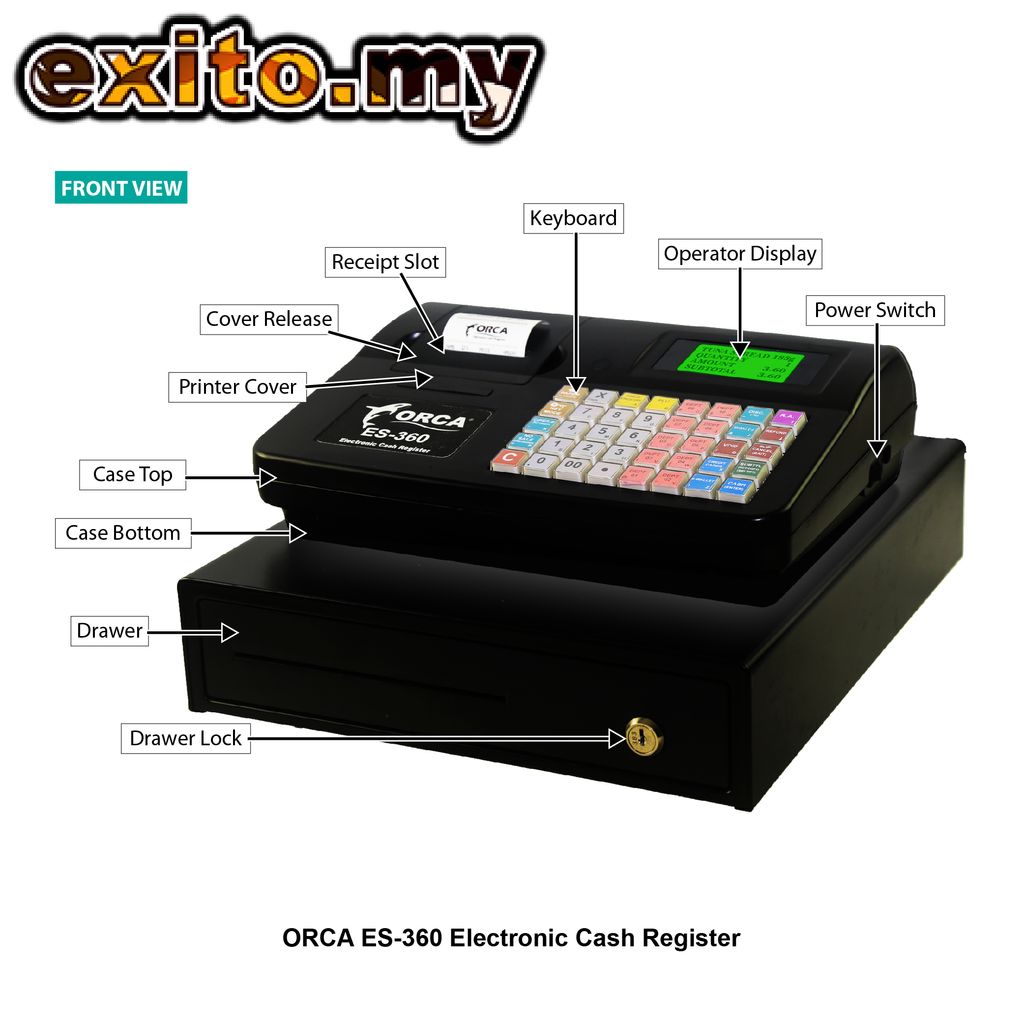 2 ORCA ES-360 Electronic Cash Register