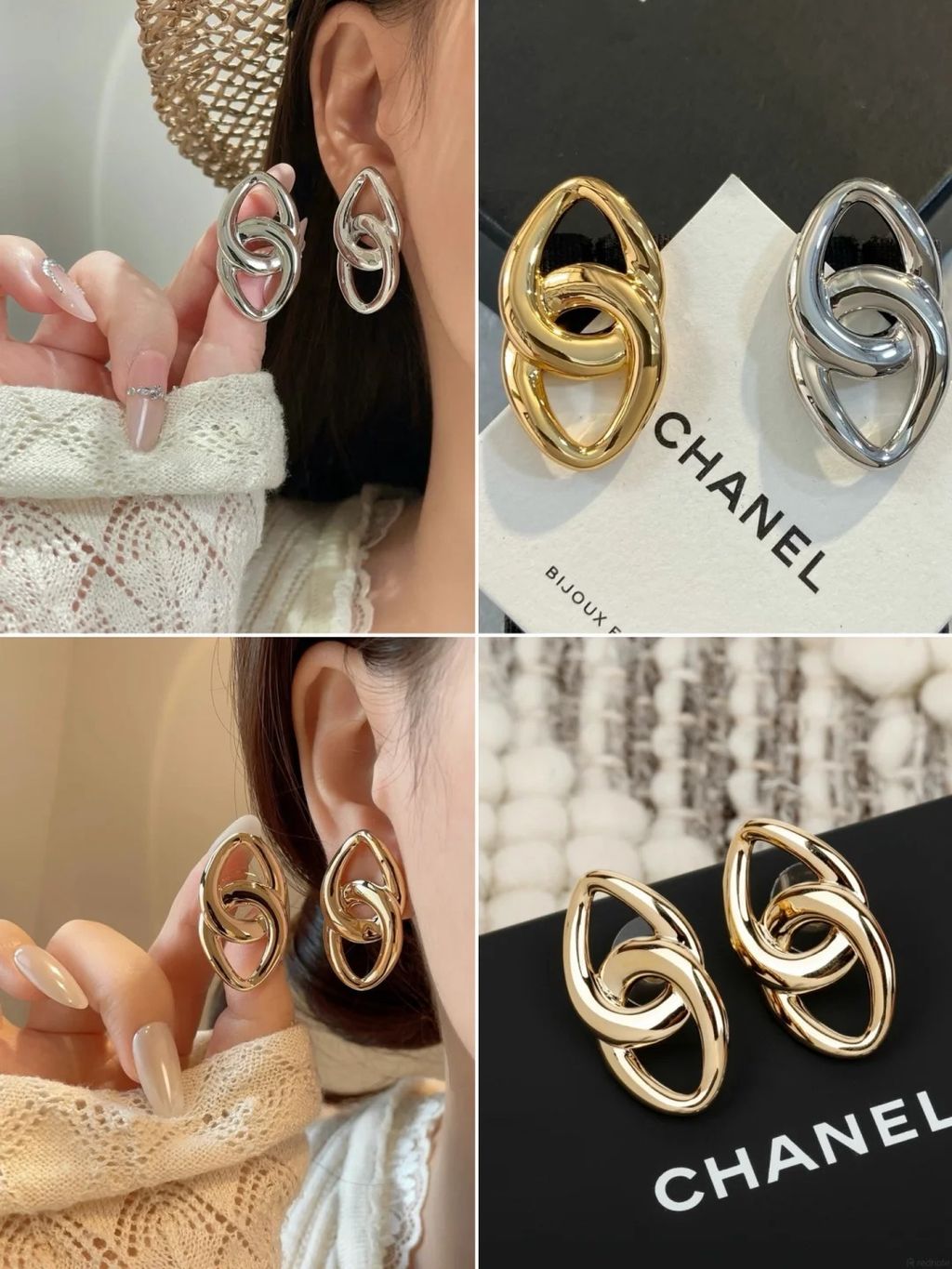 金银双色可选✨Chanel法式简约耳钉💫_1_朵朵微奢品_來自小紅書網頁版