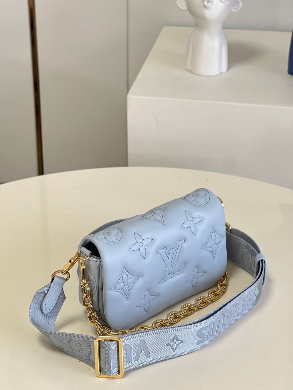 Louis Vuitton, Bags, Louis Vuitton Blue Glacier Wallet On Strap  Bubblegram
