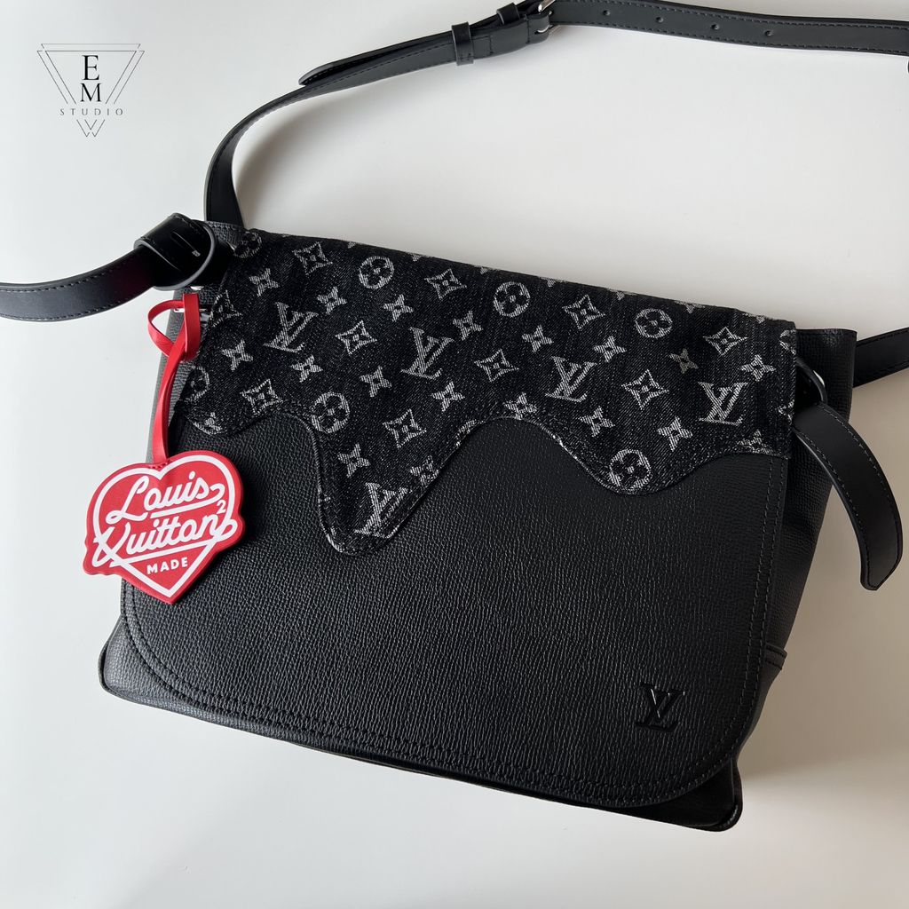 Louis Vuitton Nigo Besace Tokyo Messenger Bag Monogram Denim and