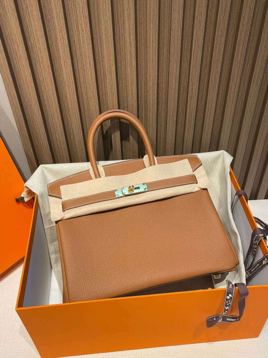 HERMES BIRKIN 30CM 法國TOGO小牛皮金棕金柏金包[HE0096-800]