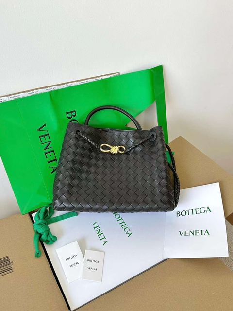 红色的Sardine S号皮革托特包- Bottega Veneta