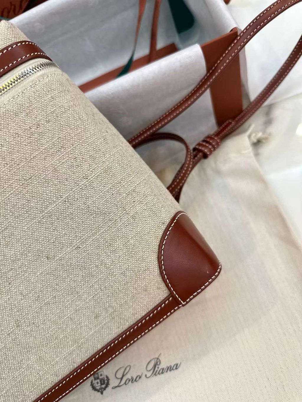 Loro piana LP 後背包 帆布4