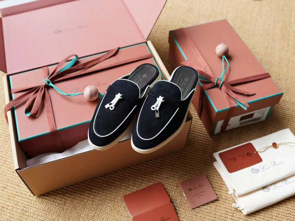 LORO PIANA MY CHARMS 絨面皮革半拖鞋 (多色) 9