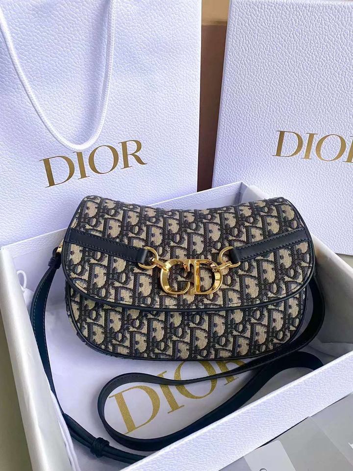 DIOR BESACE 馬鞍包 小號 老花藍