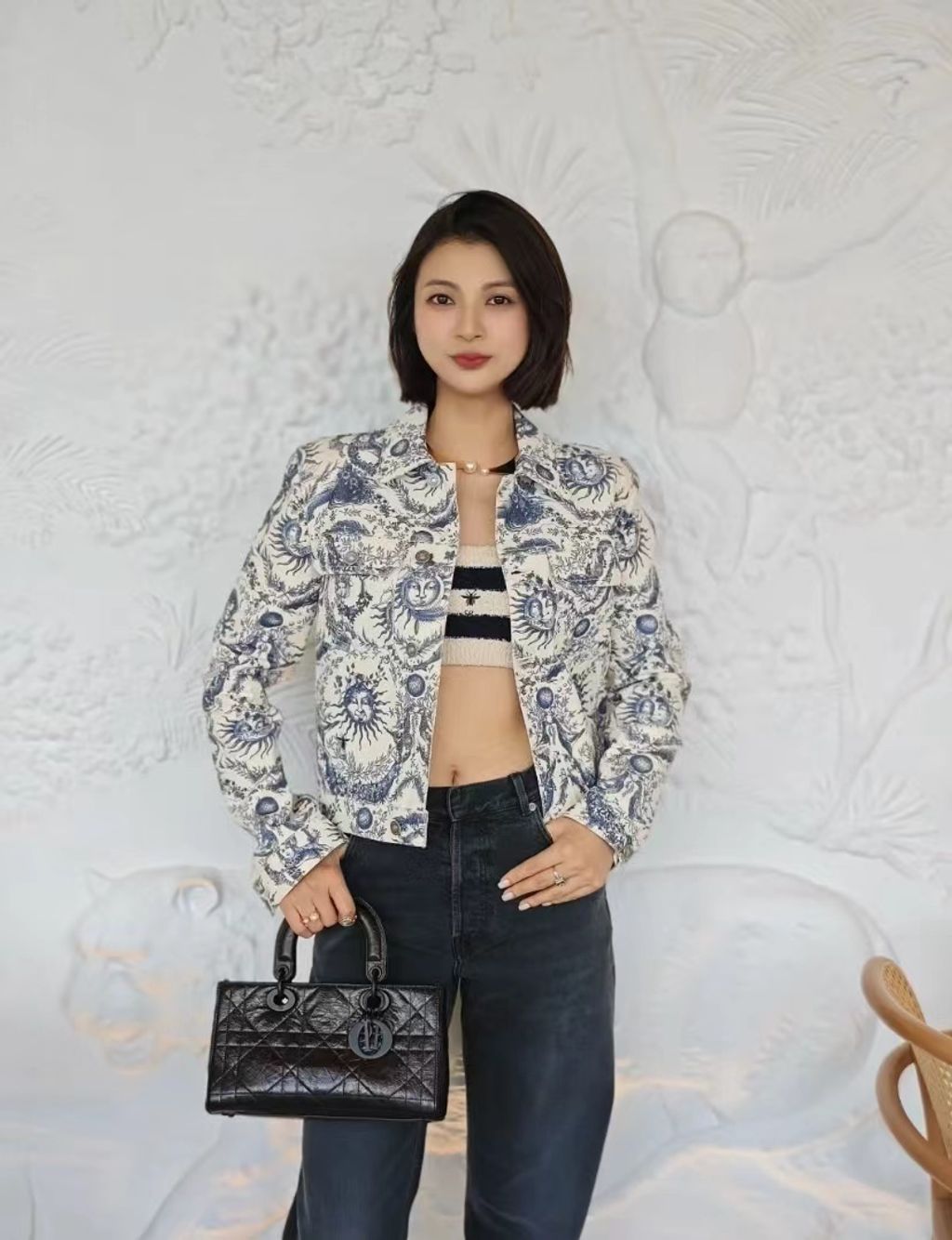 DIOR LADY D-SIRE 小號黛妃包 油蠟黑11