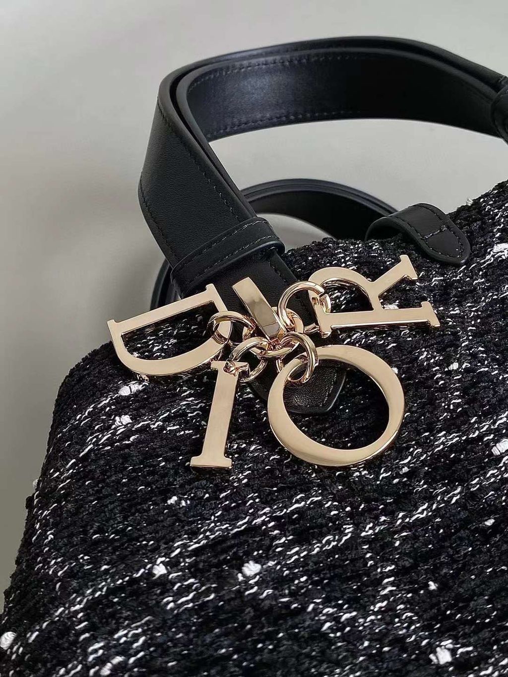 DIOR TOUJOURS 肩背包:手提包 粗花呢黑色中號7