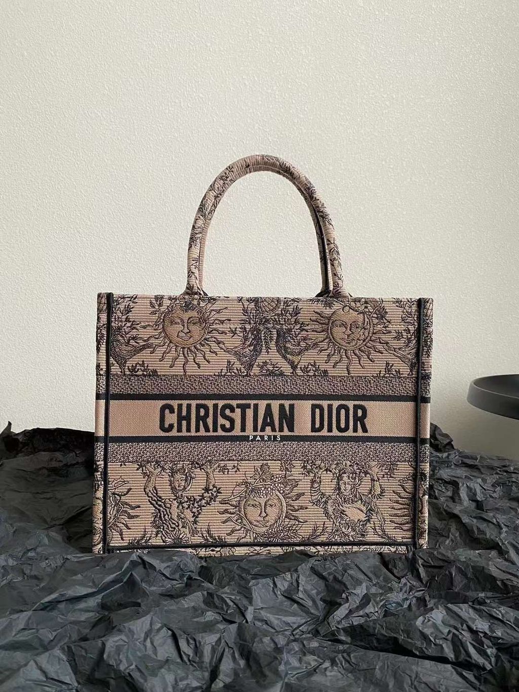 DIOR BOOK TOTE 太陽神茹伊輕便袋 咖杏色 中號 1