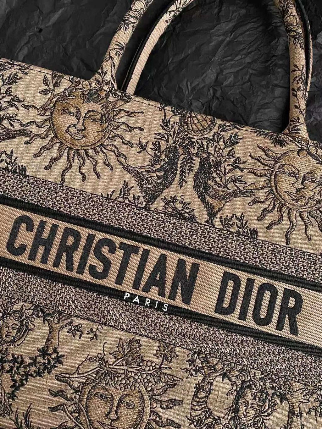 DIOR BOOK TOTE 太陽神茹伊輕便袋 咖杏色 中號 6