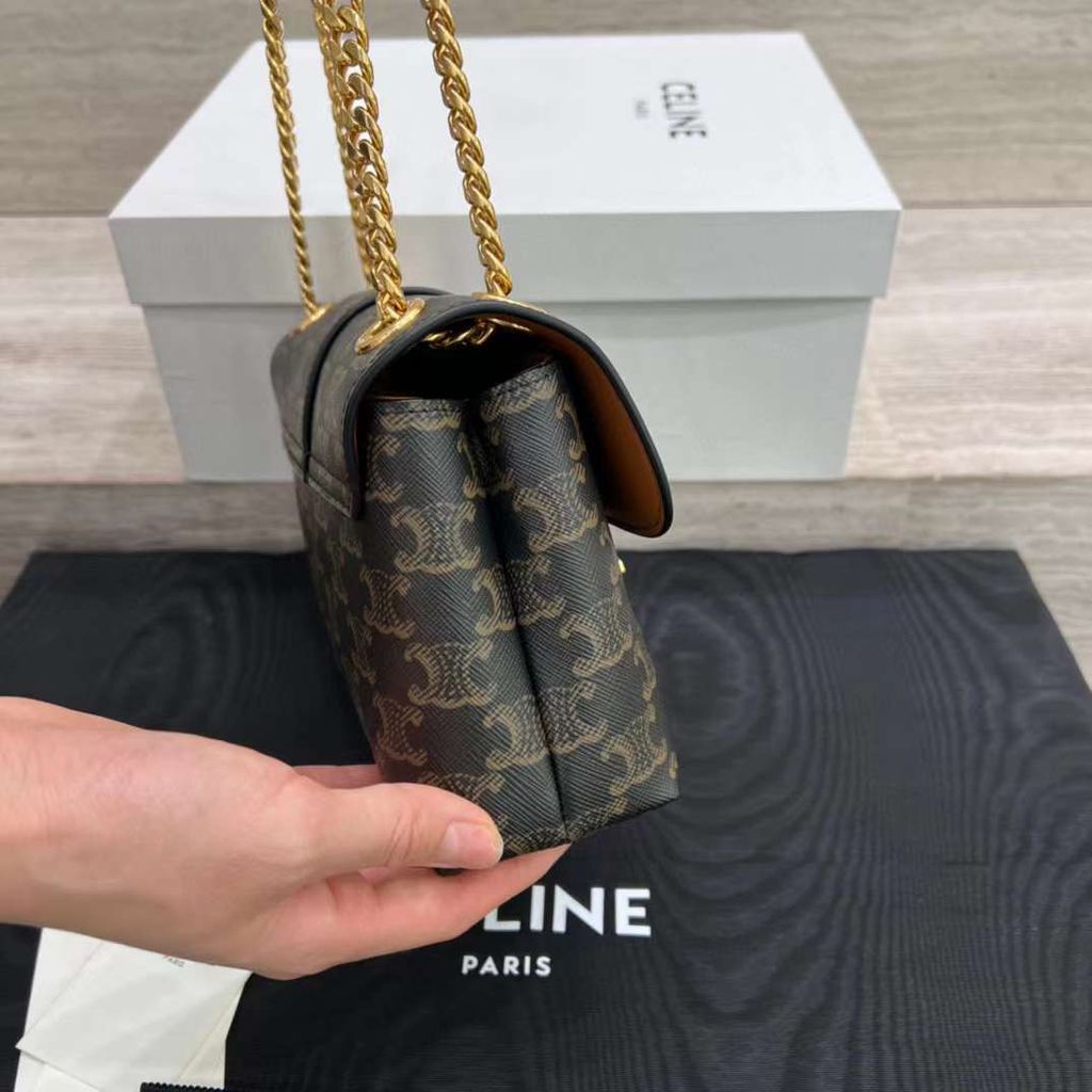 CELINE TEEN VICTOIRE 手袋 老花款 小號:中號4