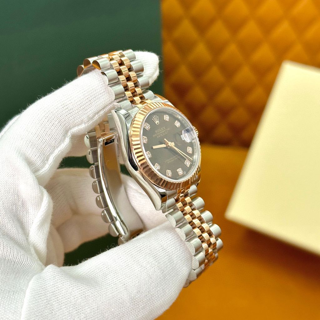 ROLEX DATEJUST 31巧克力玫瑰金鑽盤 日誌系列手錶3