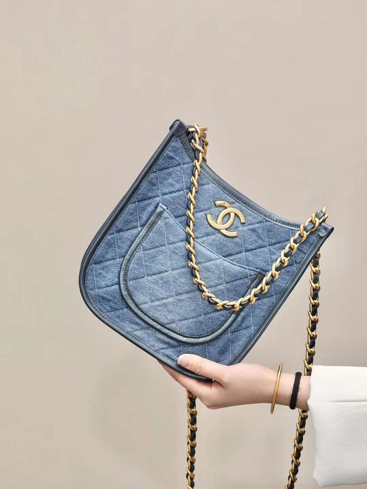 CHANEl 24S 牛仔丹寧HOBO 豎版