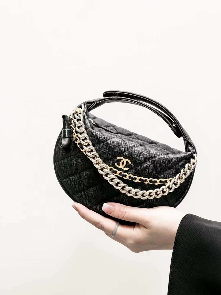 CHANEL 24S 呼拉圈手提包 黑色