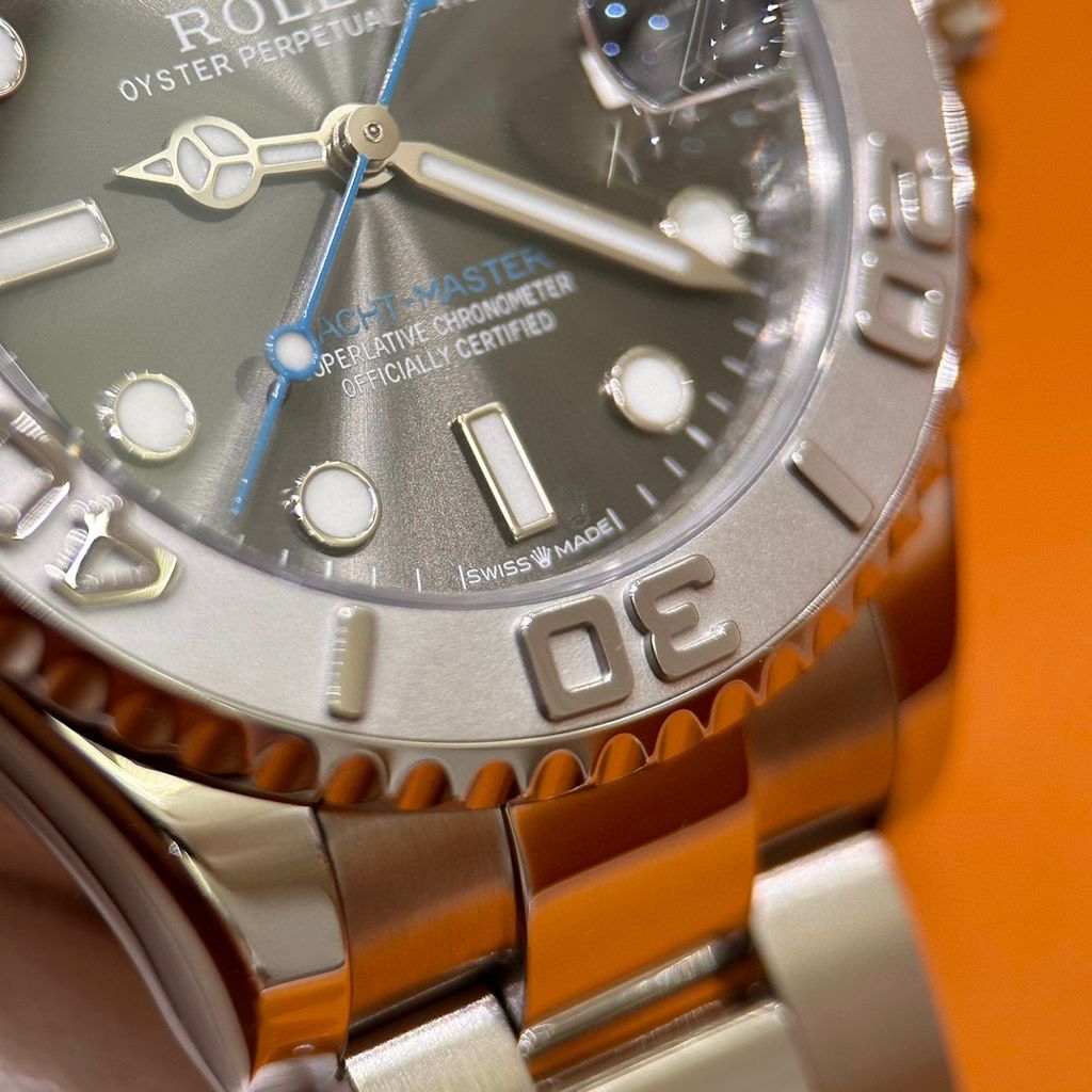 ROLEX YACHT-MASTER 37 銀灰面藍針遊艇勞力士手錶 268622 楊冪同款 8