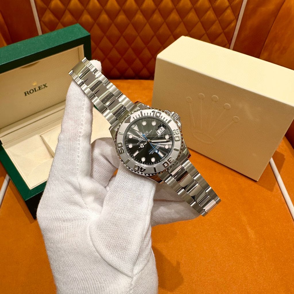 ROLEX YACHT-MASTER 37 銀灰面藍針遊艇勞力士手錶 268622 楊冪同款 10