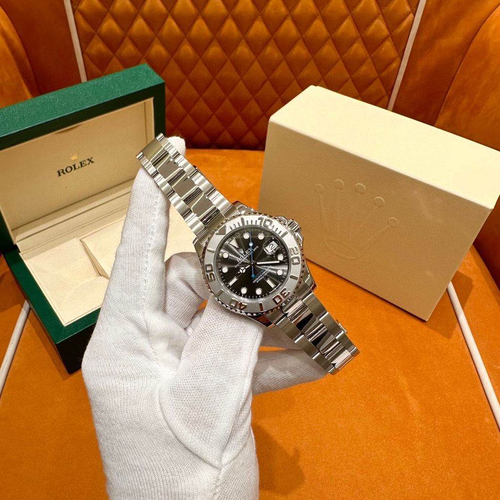 ROLEX YACHT-MASTER 37 銀灰面藍針遊艇勞力士手錶 268622 楊冪同款 9