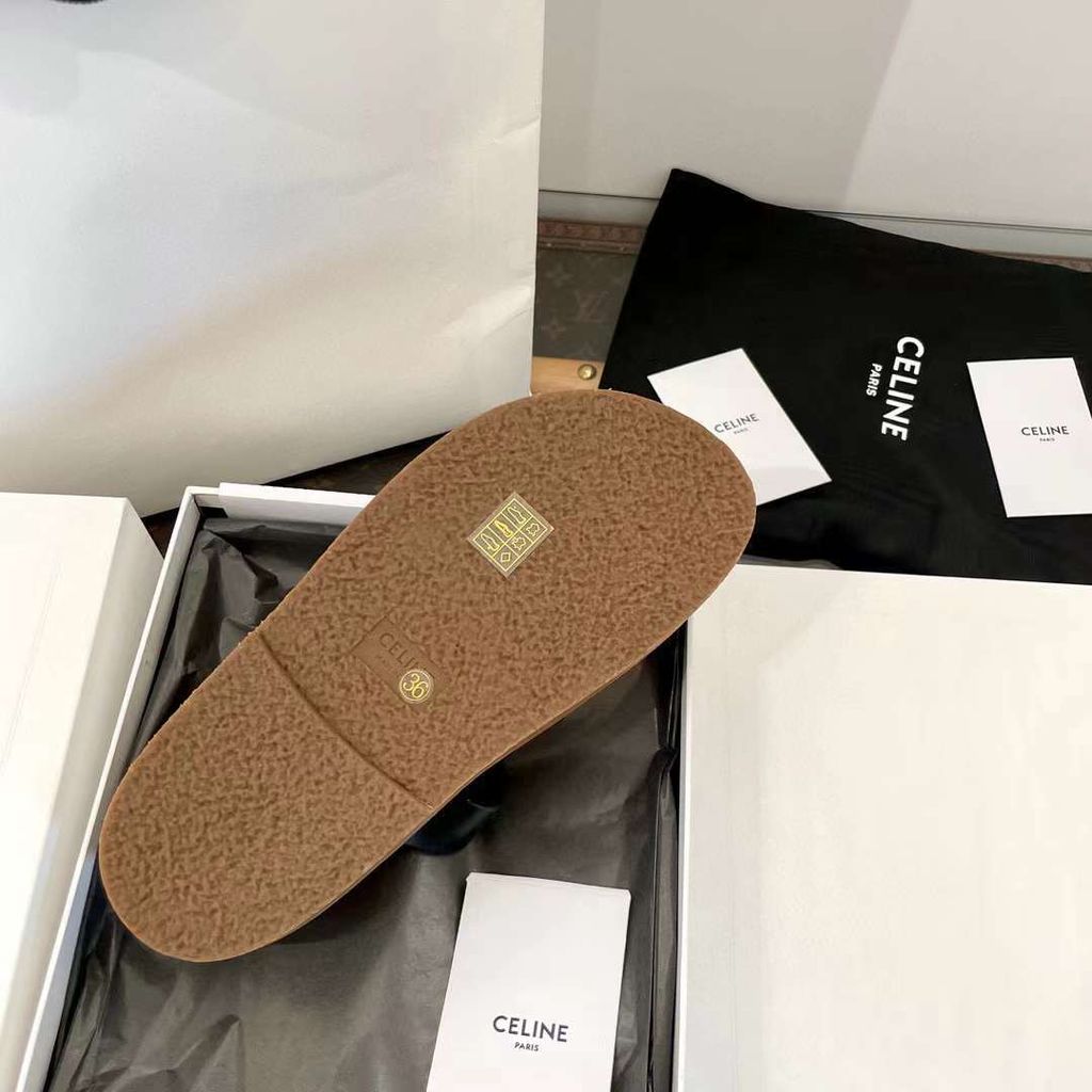 CELINE 凱旋門羅馬厚底平底拖65