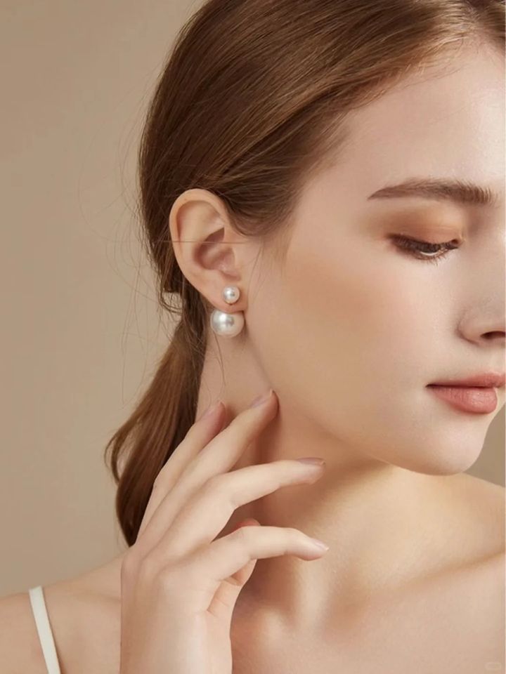DIOR 經典雙珍珠耳環 明星同款 