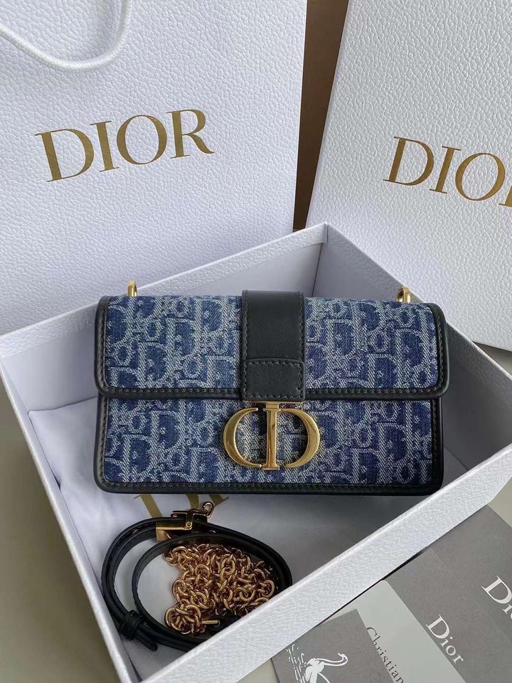  DIOR 30 MONTAIGNE CD 蒙田包 鏈條款 小號 最新牛仔藍