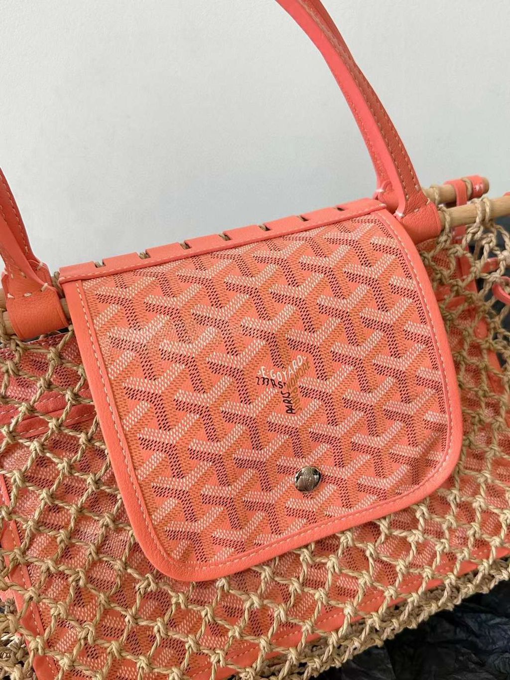 GOYARD 漁網草編沙灘包12