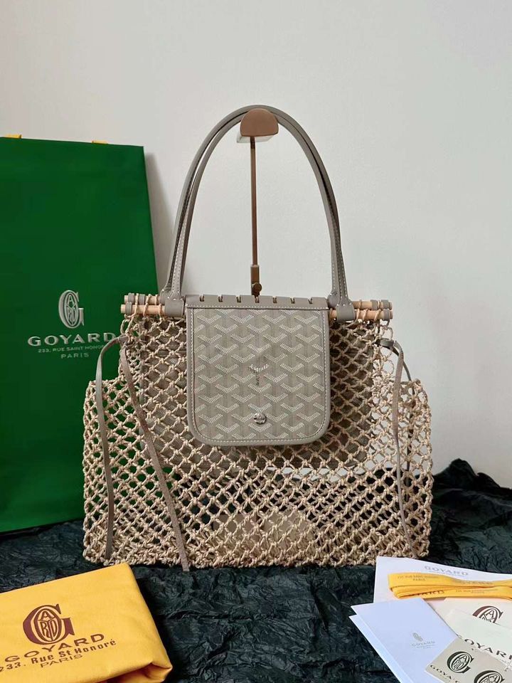 GOYARD 漁網草編沙灘包27