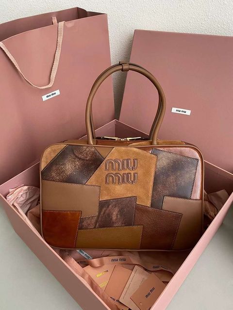 MIU MIU 拼接公文包 