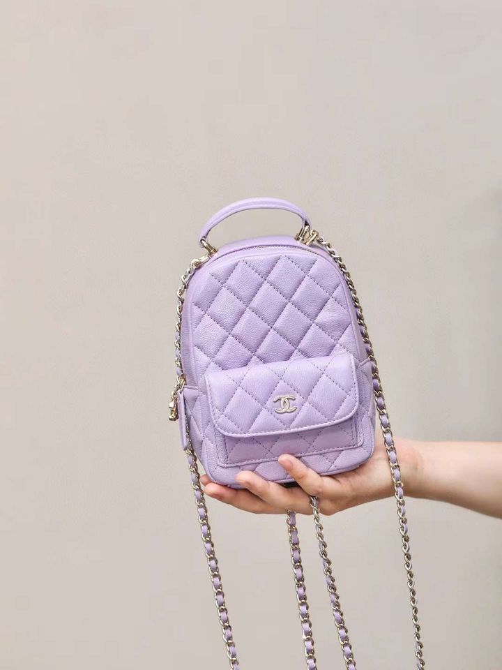 CHANEL 24C 多背法迷你小書包 紫色 
